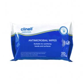 Clinell Hndserviet Anitbakterielle Wipes - 20 stk
