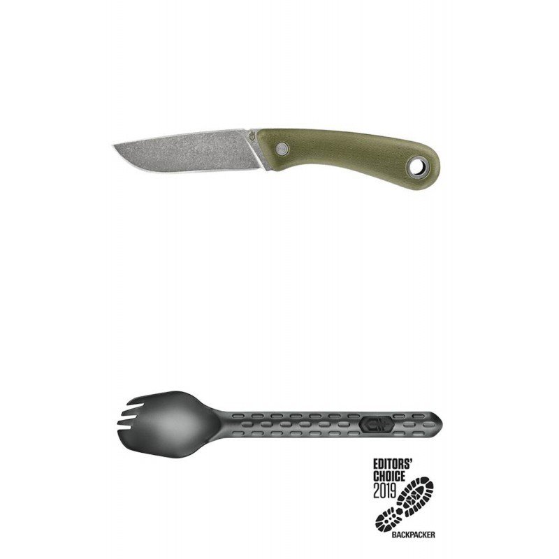 Subjektiv diagonal Doven Gerber Spine Knife + Devour Multi-Fork (Outdoor Bestiksæt)