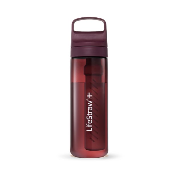 LifeStraw GO 2.0 Filter 650ml + pH Kit Merlot